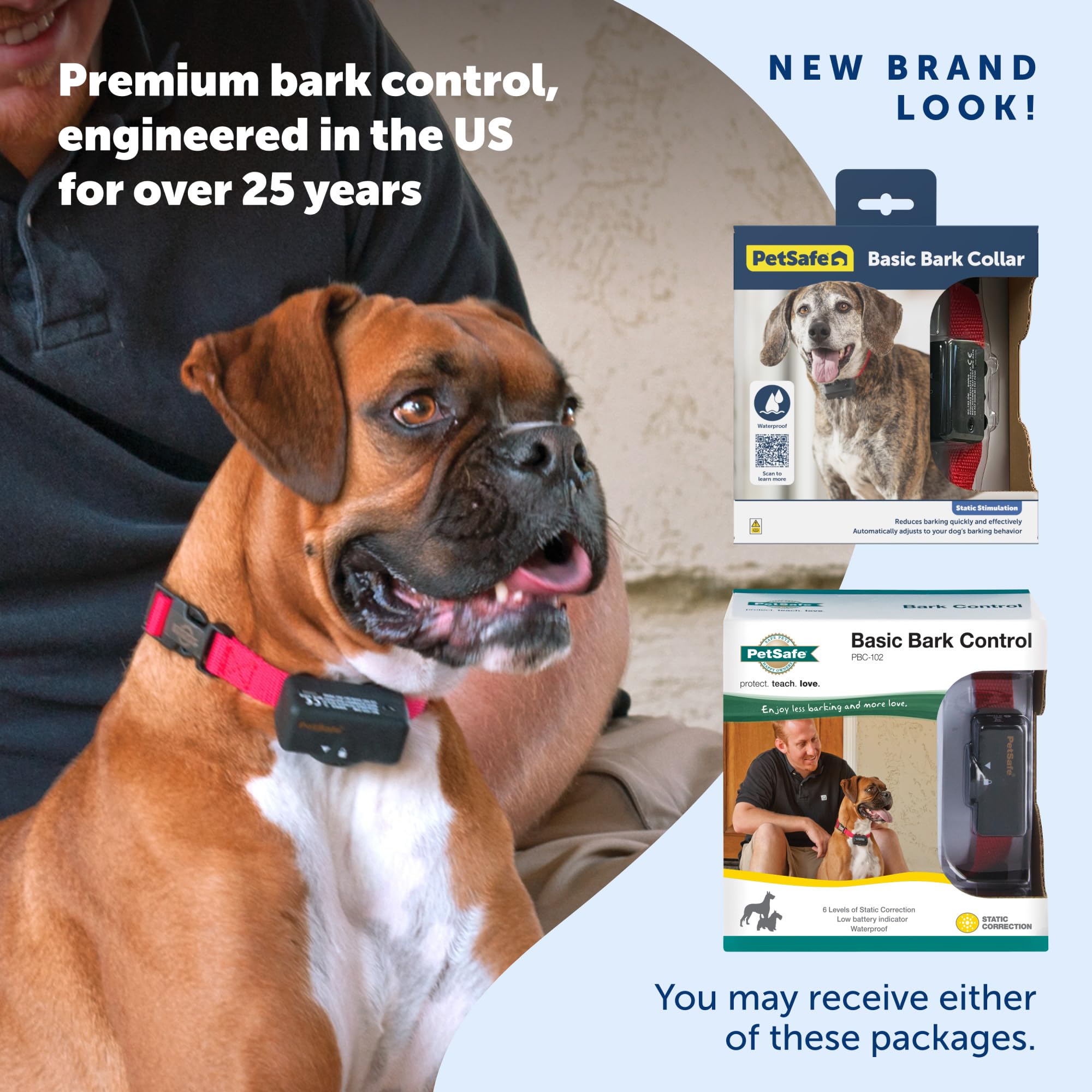 PetSafe Basic Bark Collar used indoors and outdoors for versatile training