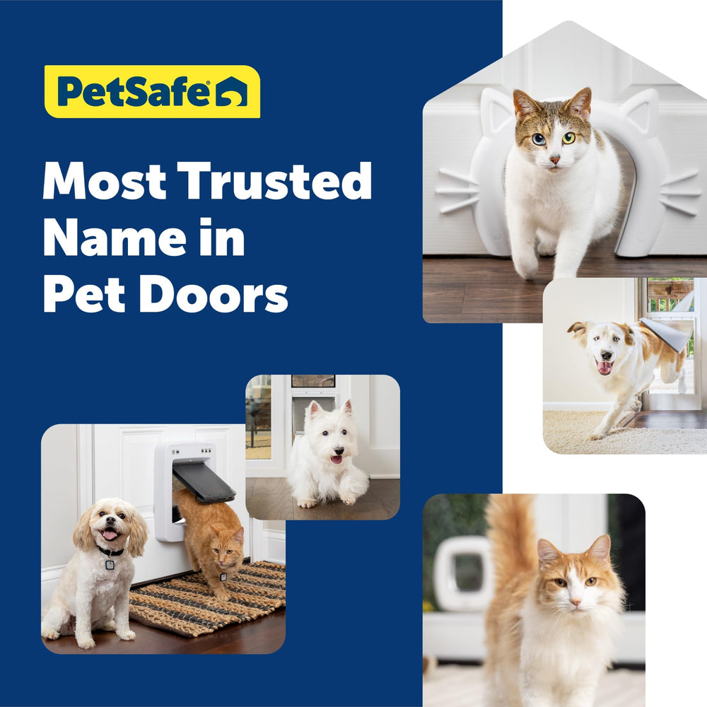 PetSafe Big Cat Door magnetic flap close helps energy efficiency and reliability.