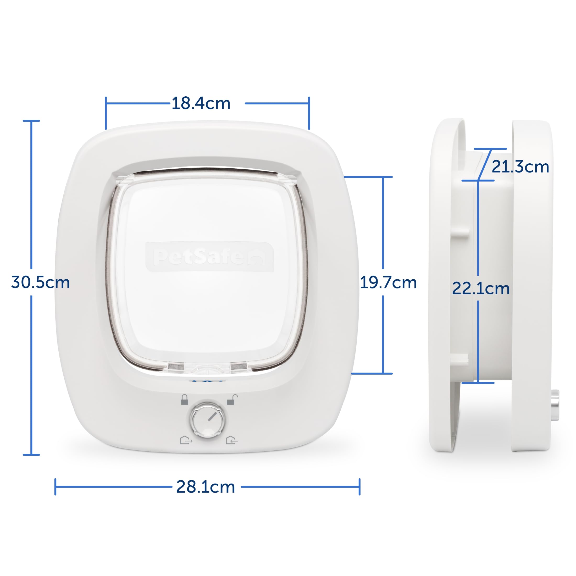 PetSafe Big Cat Door weather strips minimize drafts and energy loss.