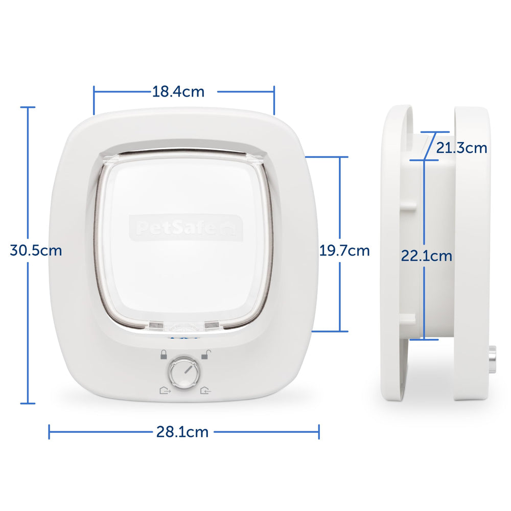 PetSafe Big Cat Door weather strips minimize drafts and energy loss.