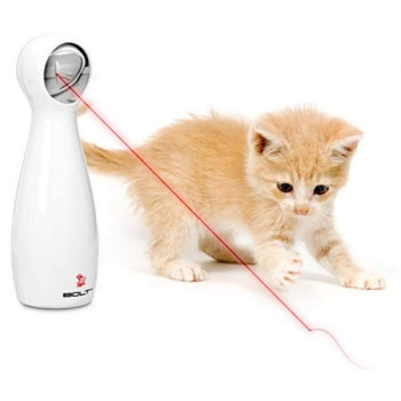 PetSafe Bolt laser toy in random mode promotes active chasing sessions.