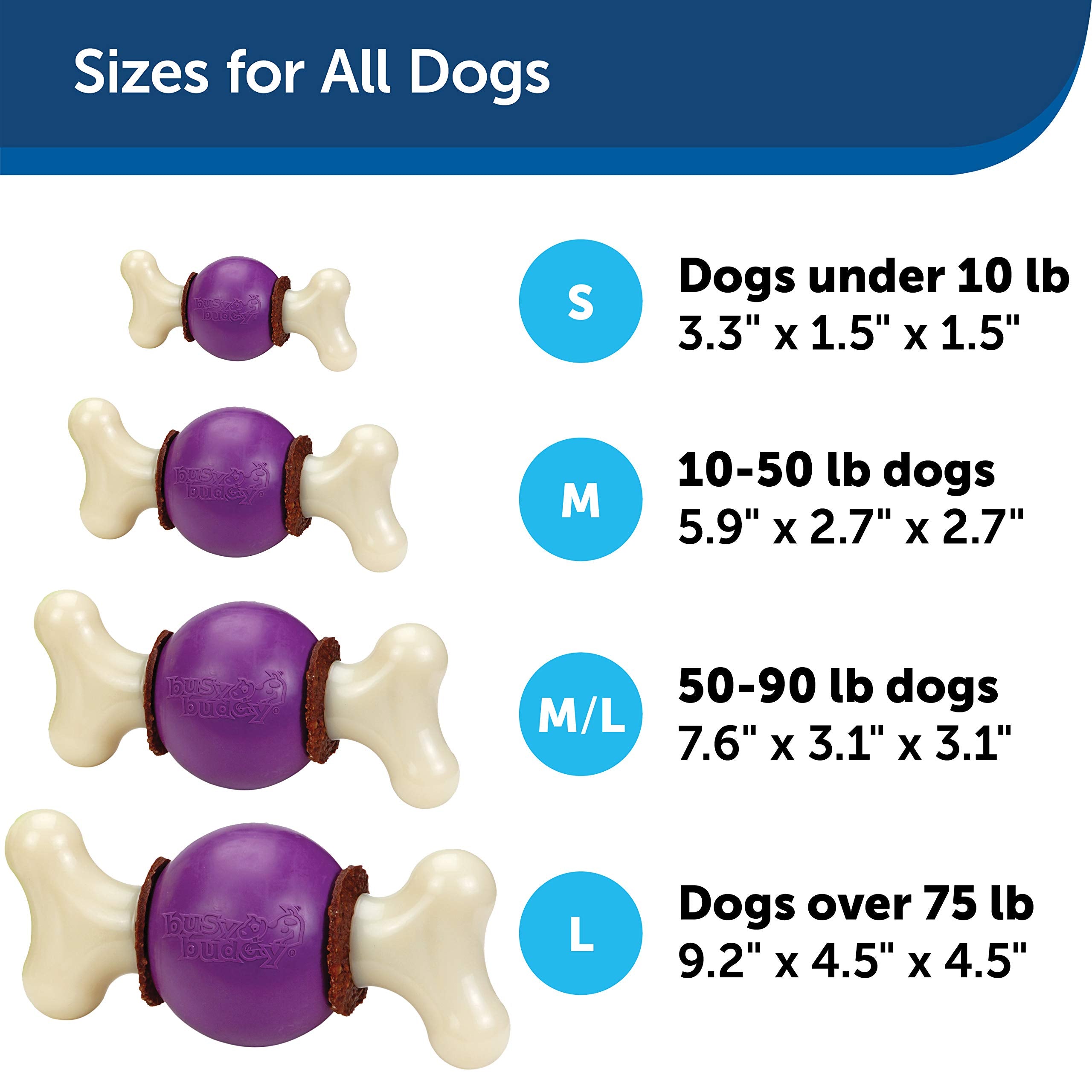 PetSafe Busy Buddy Bouncy Bone designed for 50-90 lb dogs.