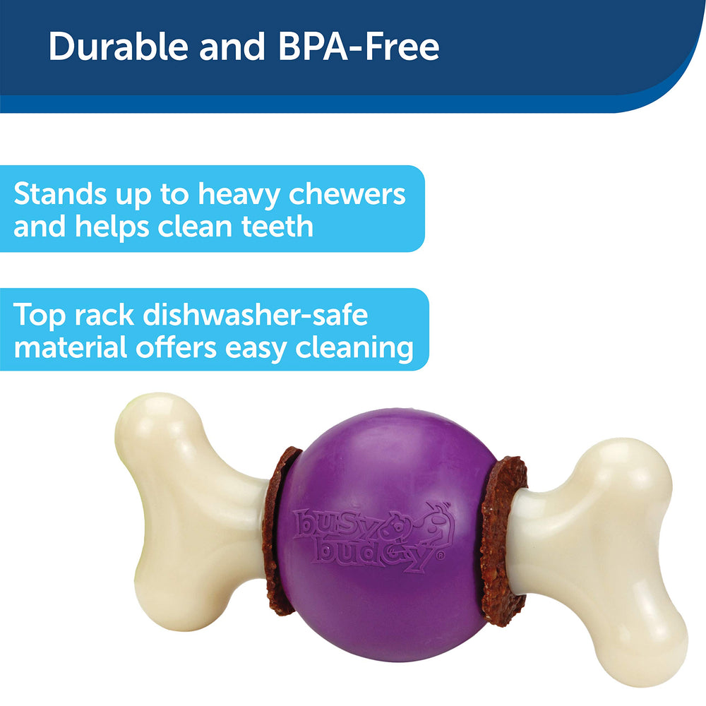 PetSafe Busy Buddy Bouncy Bone treat rings for slower chewing.