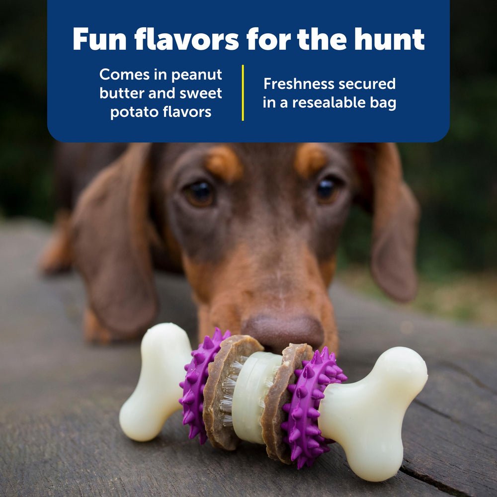 PetSafe Busy Buddy Treat Ring in a resealable bag stays fresh between uses
