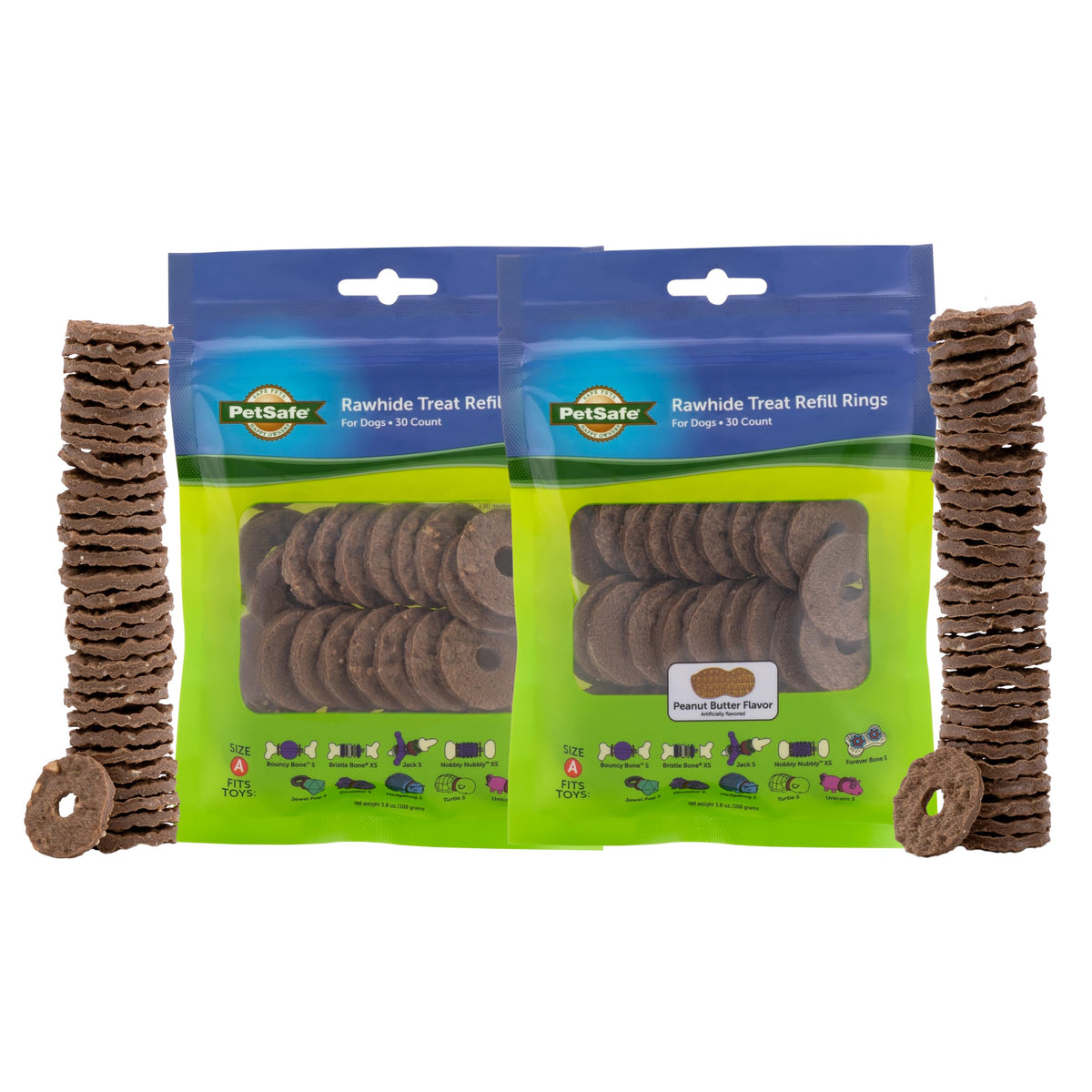 PetSafe Busy Buddy Treat Ring Variety Pack keeps dogs engaged with two flavors during playtime