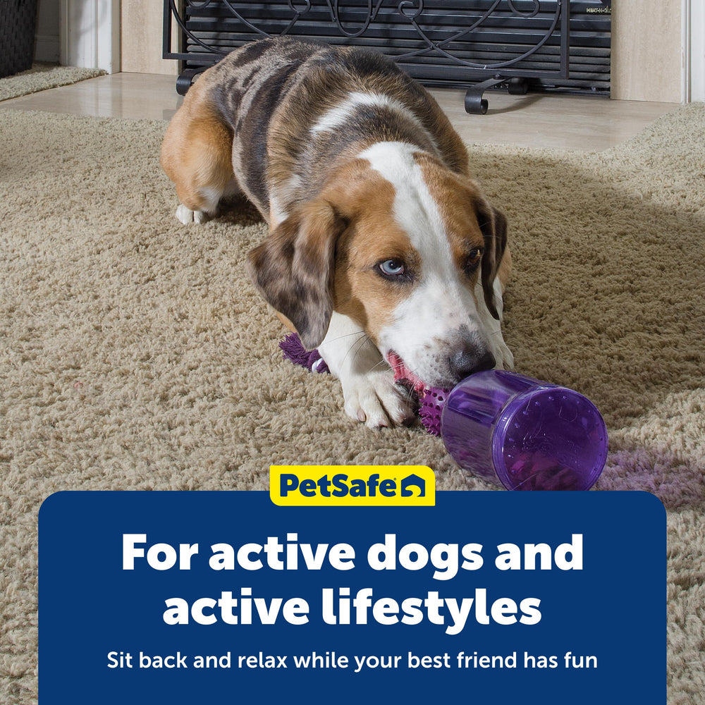 PetSafe Tug-A-Jug random rewards for keeping dogs engaged during meals.