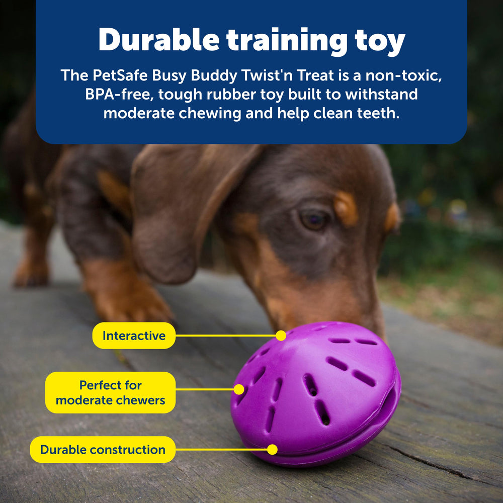PetSafe Busy Buddy Twist 'n Treat large adjustable prongs for faster release.