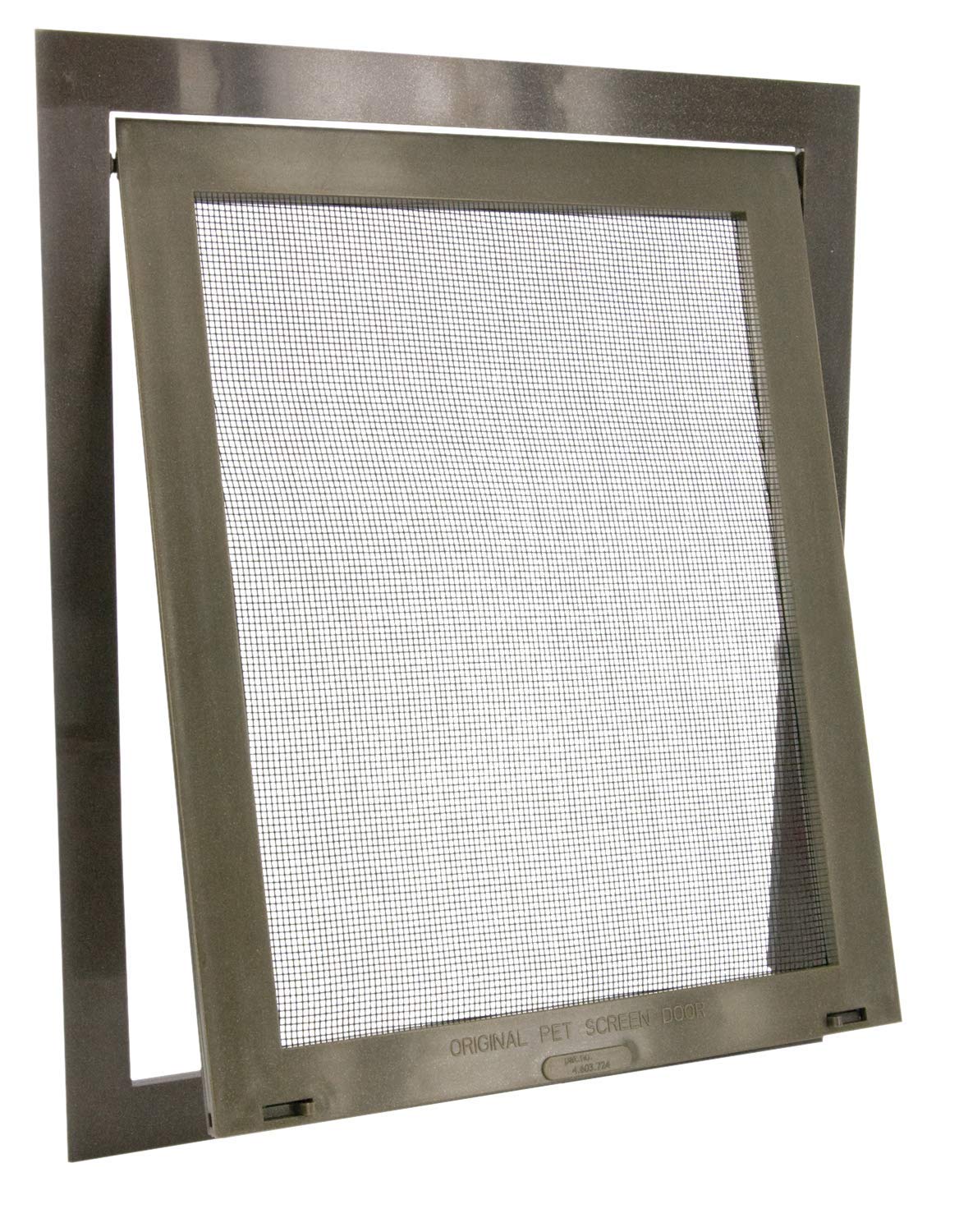 PetSafe cat door installed in a screen door for easy pet access.