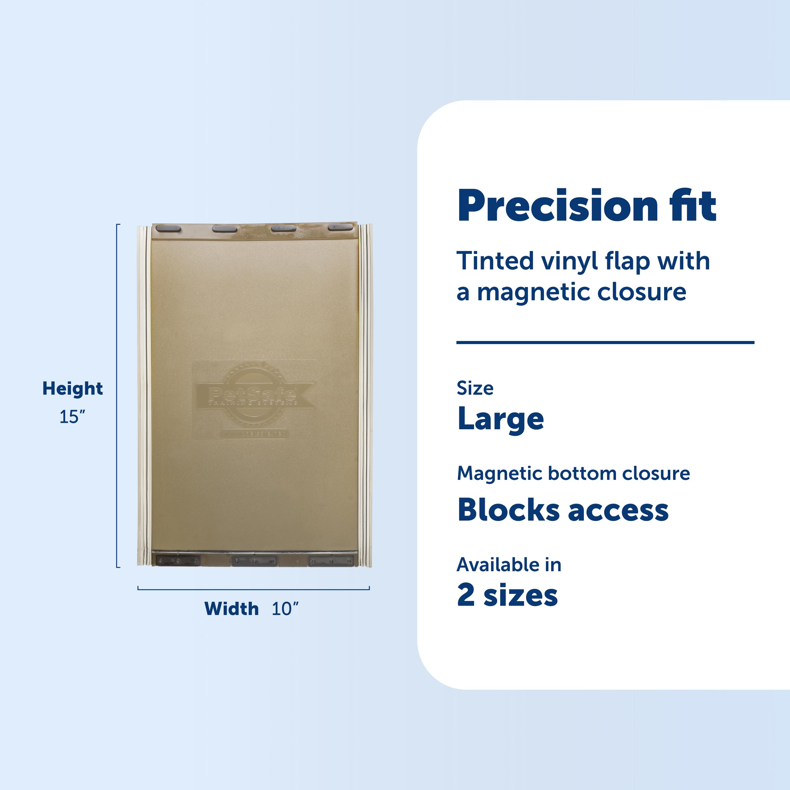 PetSafe Classic flap with magnetic bottom helps seal against drafts