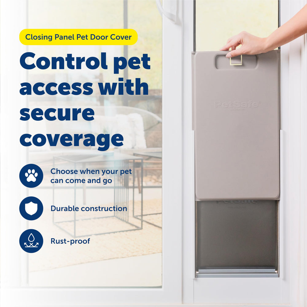 PetSafe closing panel with rust-proof construction for long lasting performance.