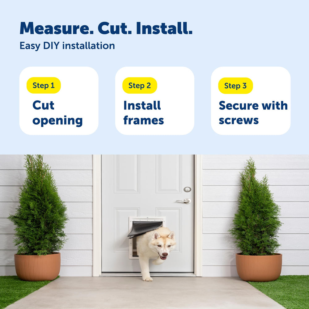 PetSafe closing panel demonstrates optional weather protection feature