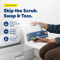 PetSafe clumping waste bin liner fits ScoopFree for quick, hygienic cleanup.