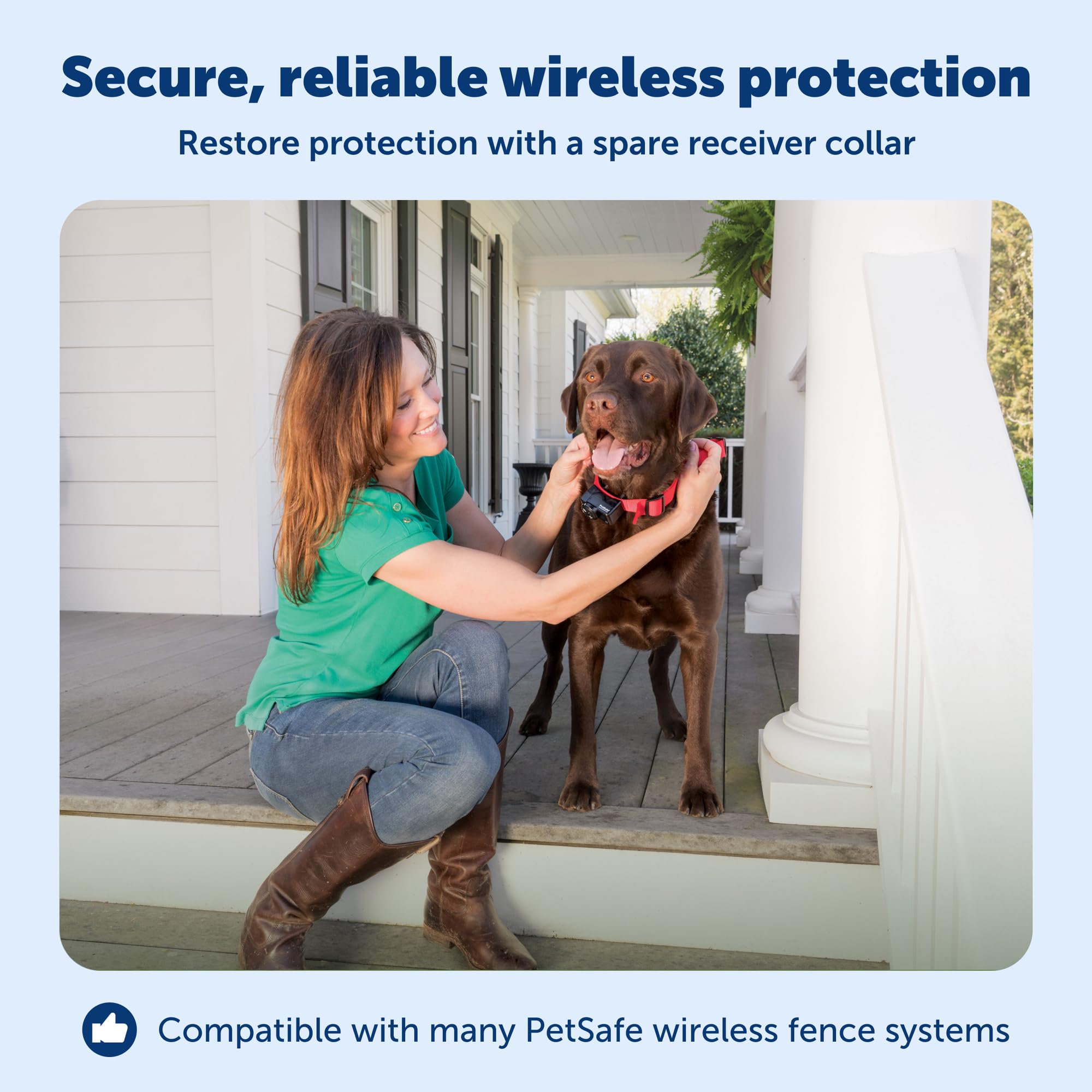 PetSafe waterproof collar keeps pets comfortable during outdoor play.