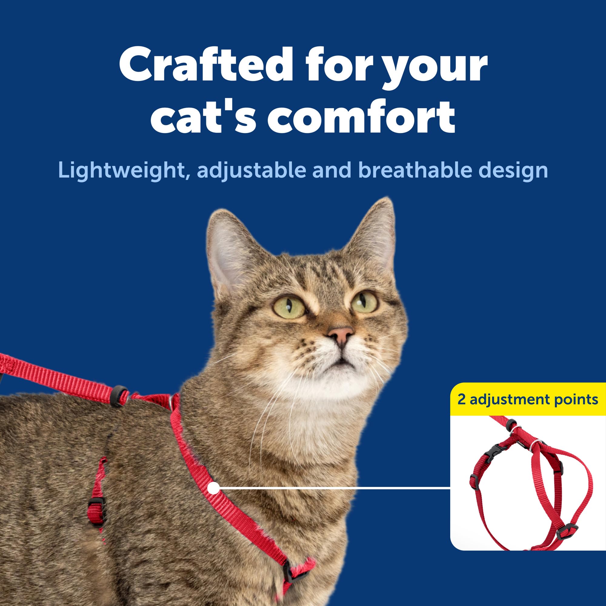 Shoulder-strap comfort shown by the PetSafe Kitty Harness.