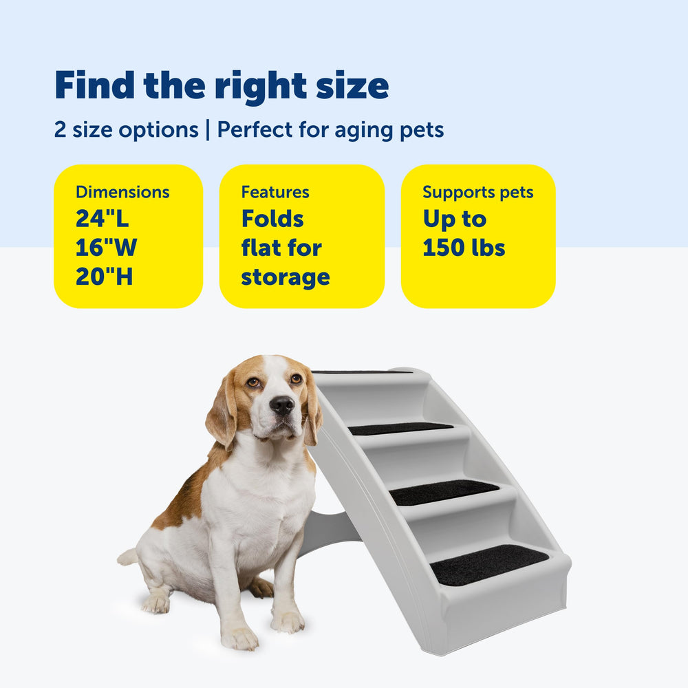 PetSafe CozyUp stairs help pets reach the bed safely.