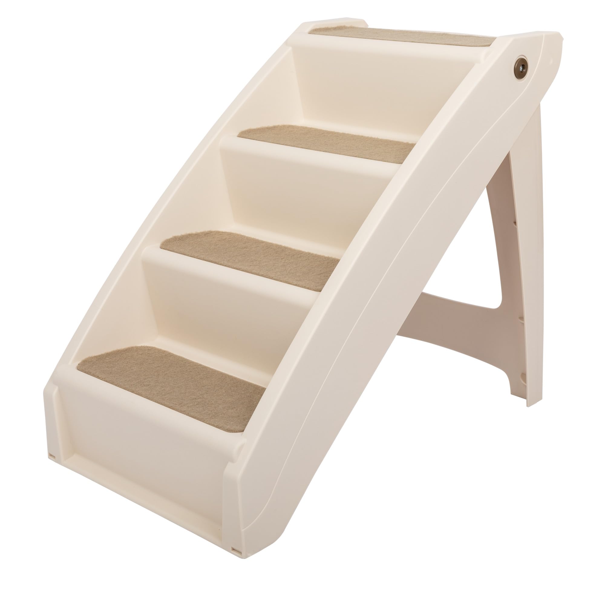 Petsafe CozyUp folding dog stairs in tan for couch access with non-slip steps