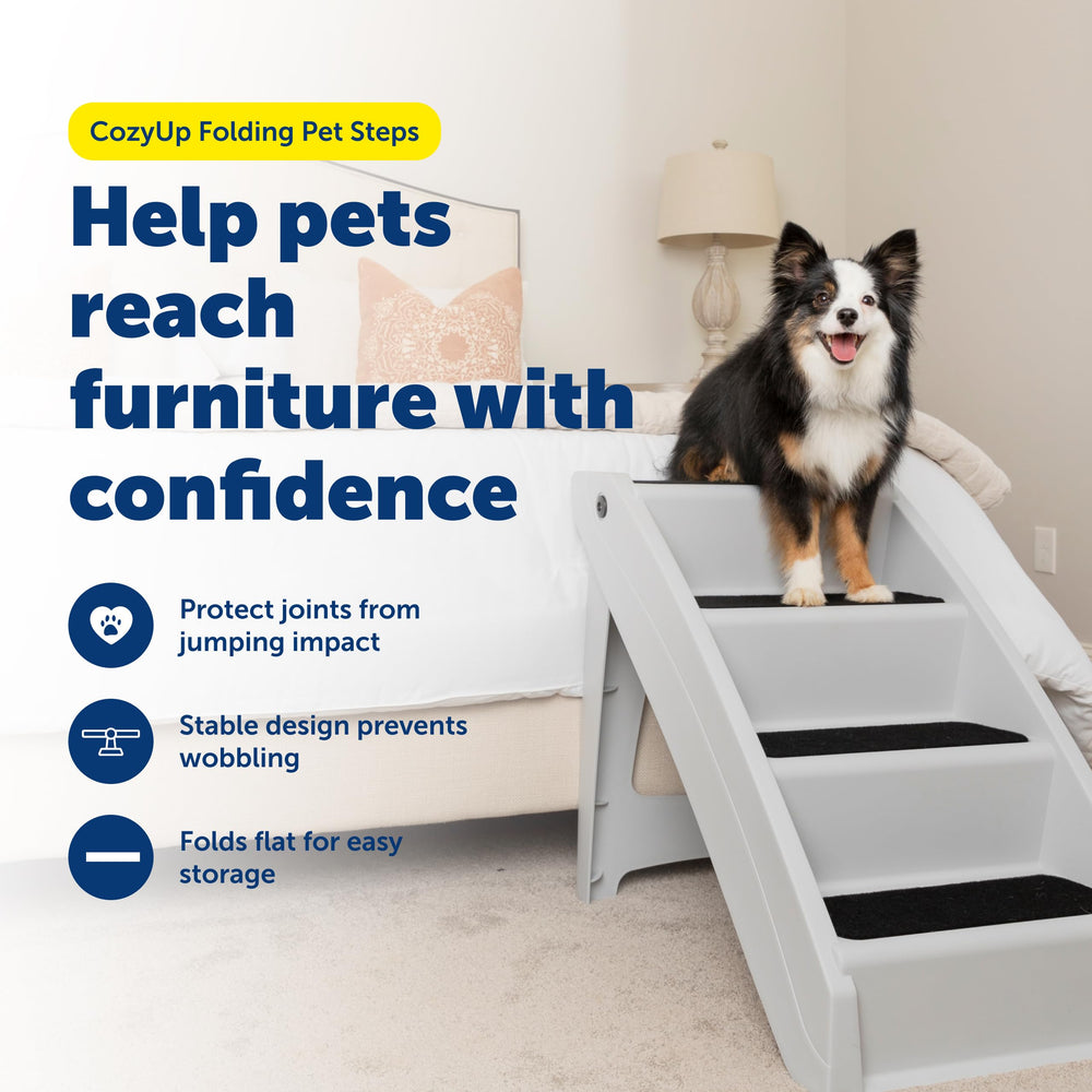 CozyUp folded and tucked under a couch for compact storage.