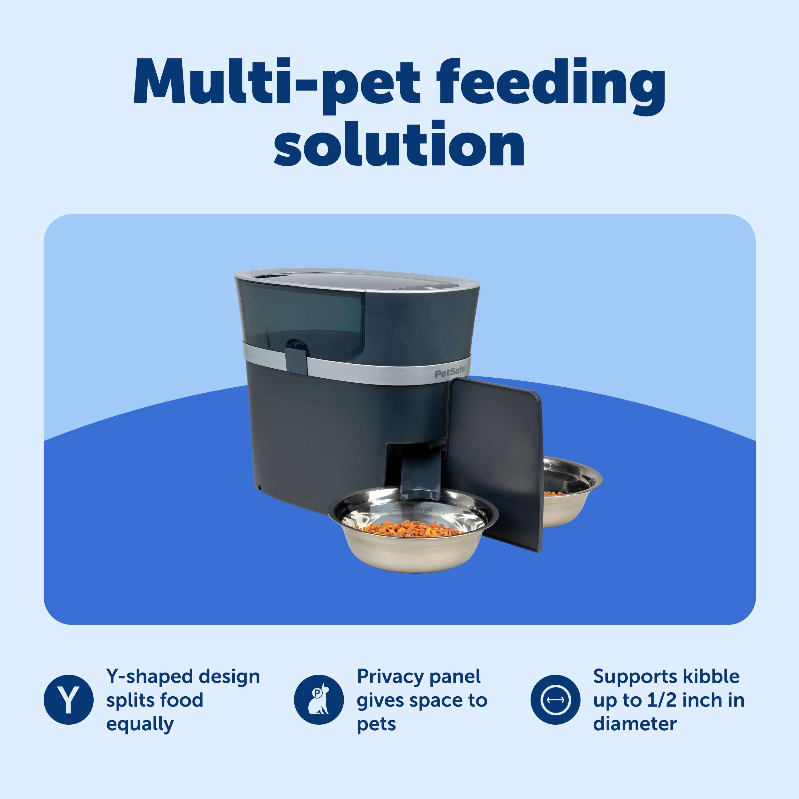 PetSafe dishwasher-safe meal splitter components for easy cleaning after meals.