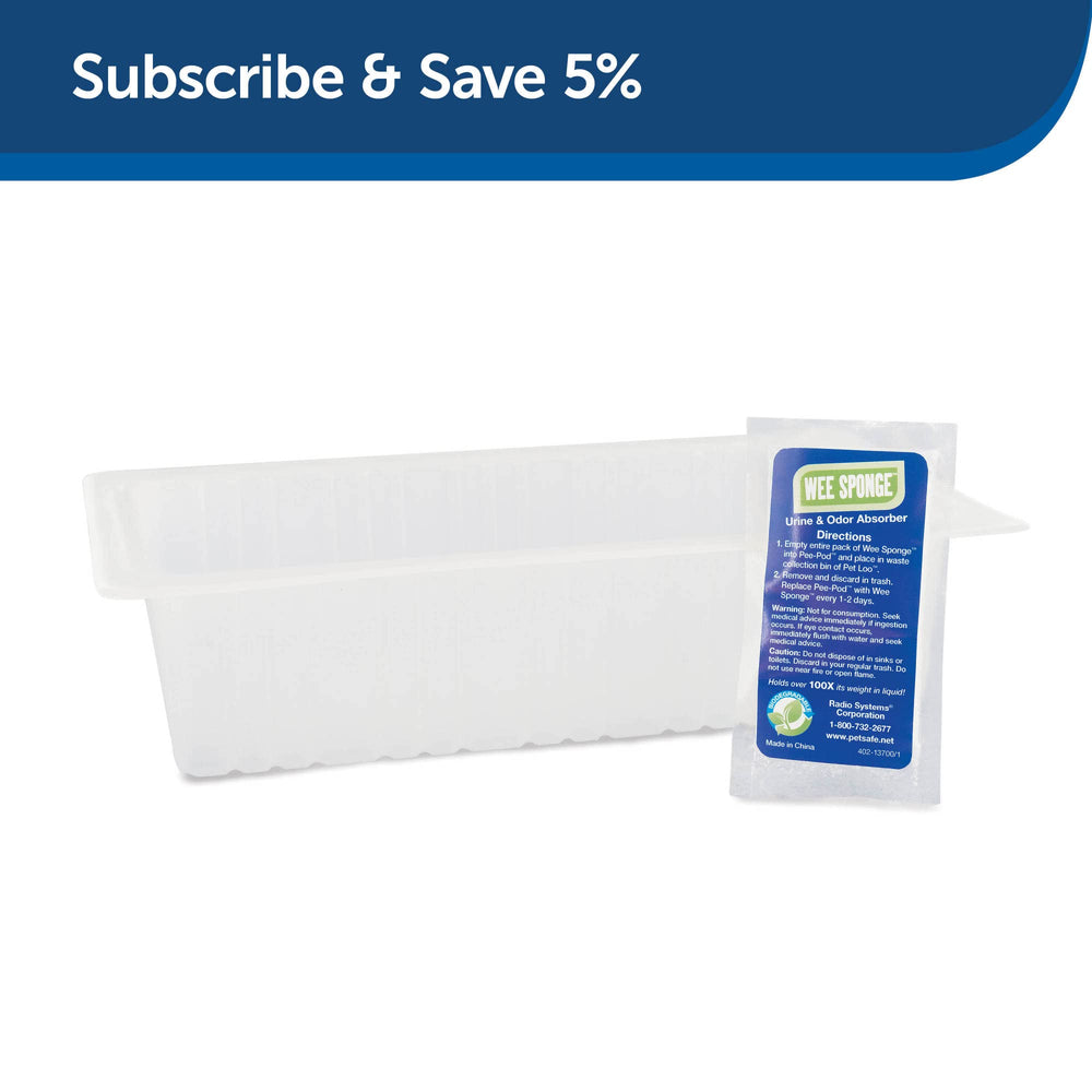 Pet Loo compatible across sizes using Pee-Pod tray system.