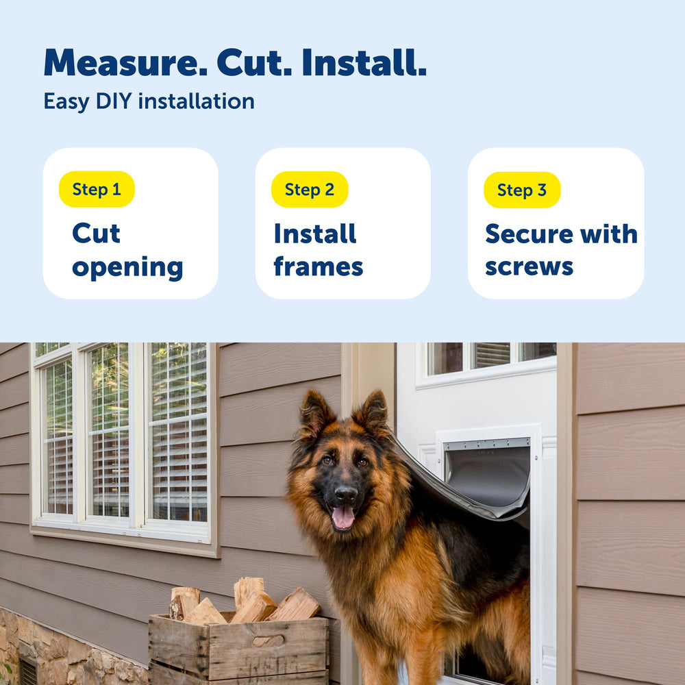 PetSafe door in use by dogs and cats for in-and-out freedom.