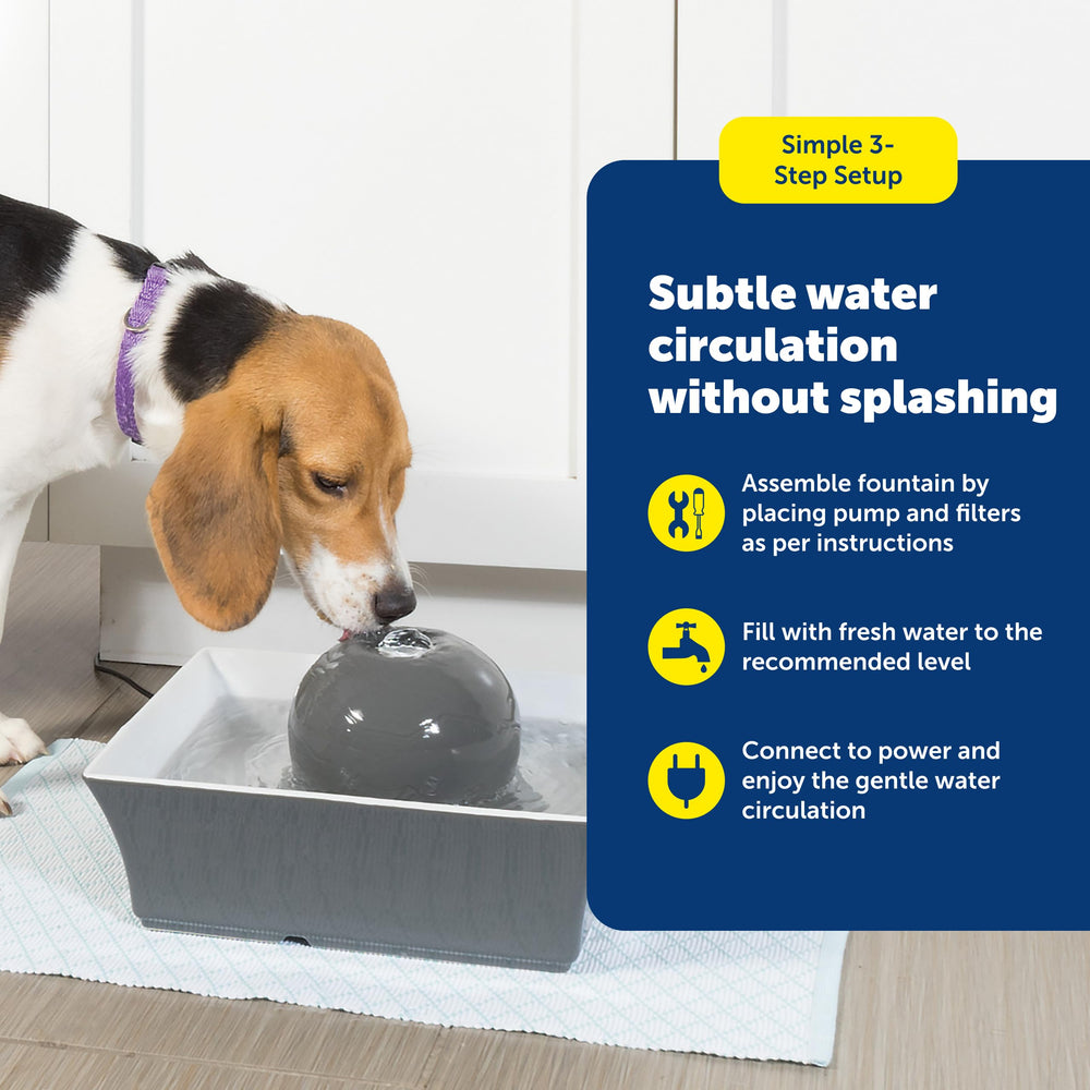 PetSafe Drinkwell ceramic fountain 70oz capacity suitable for multiple pets