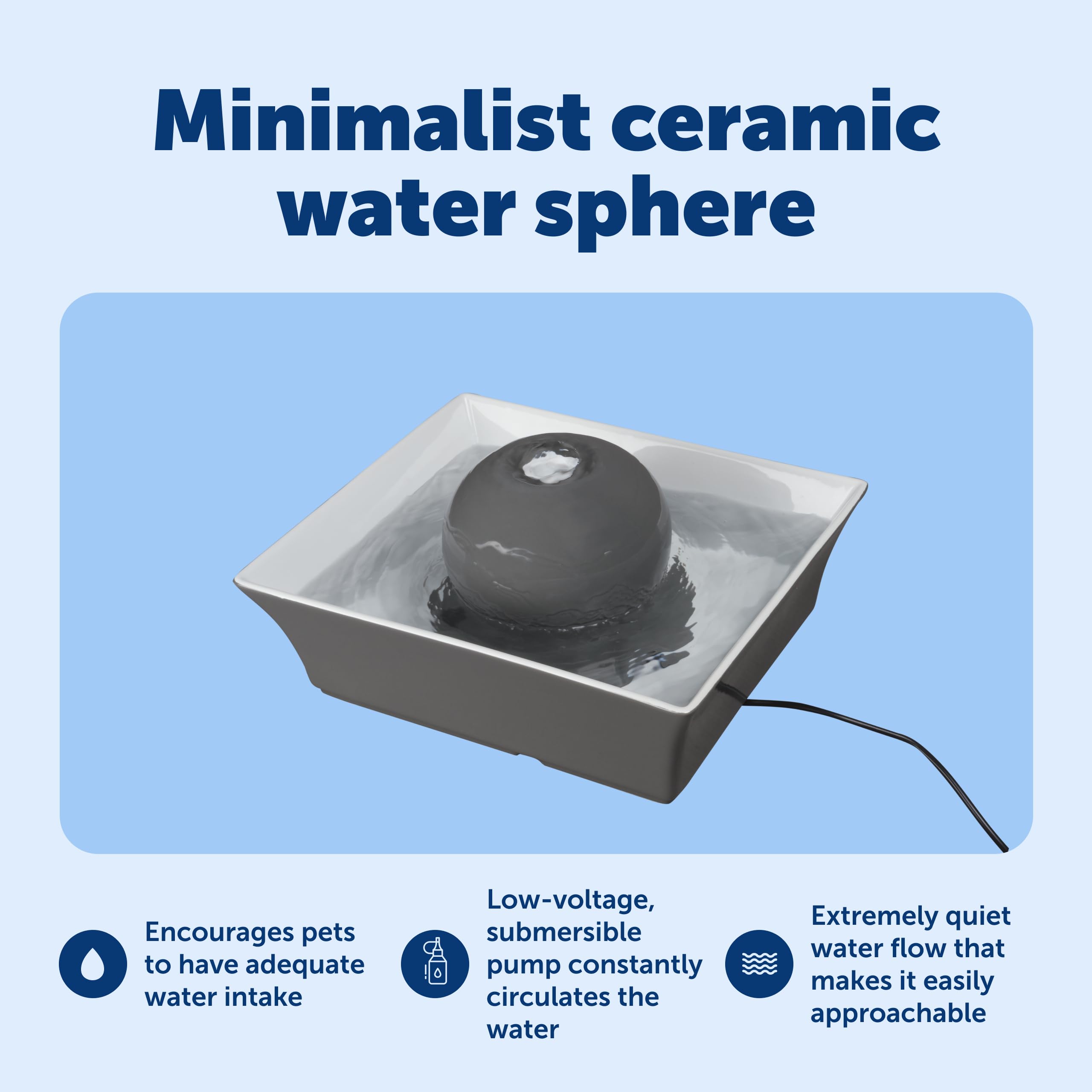 PetSafe Drinkwell ceramic fountain dishwasher-safe design for easy cleaning