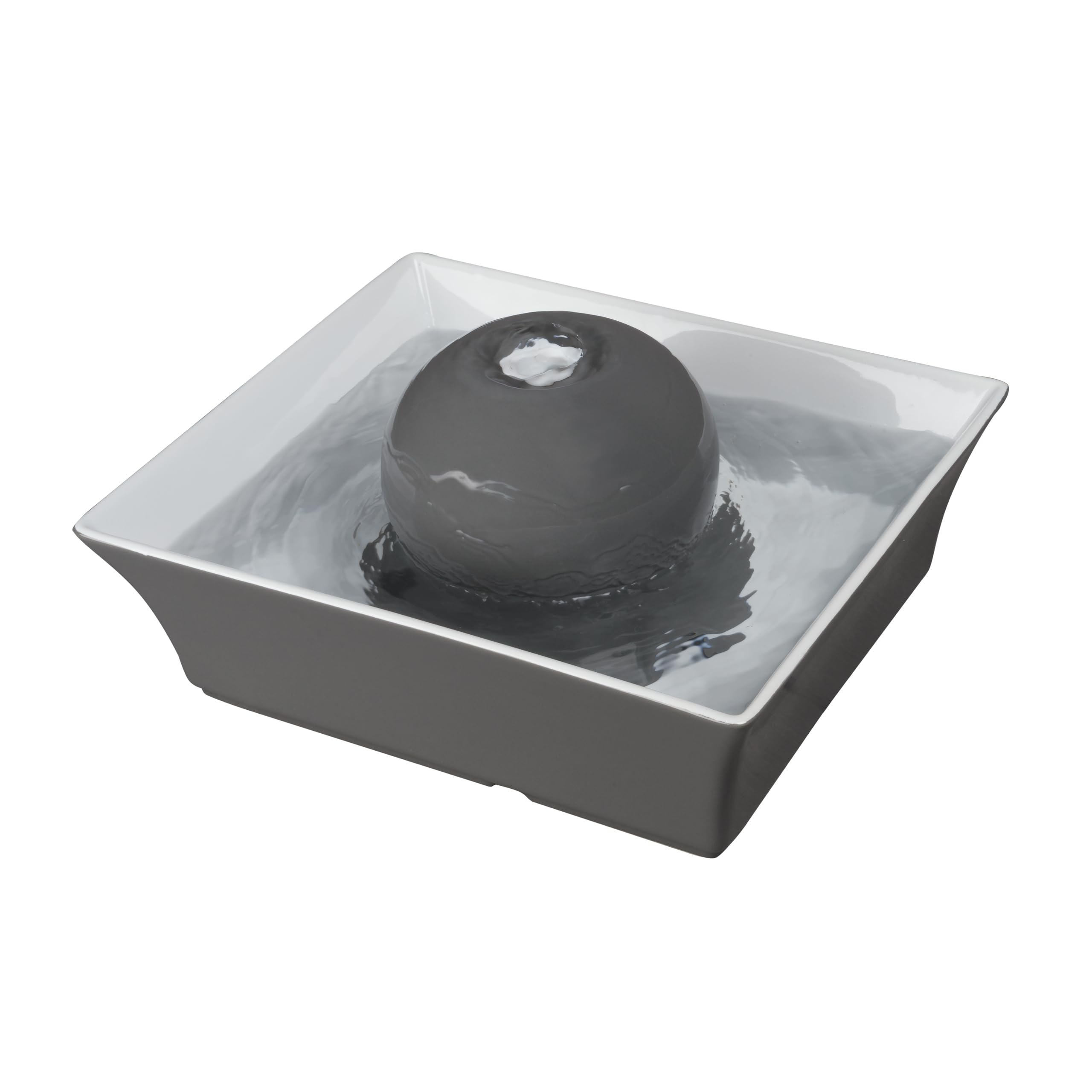 PetSafe Drinkwell ceramic fountain front view showing modern square design and hydration focus
