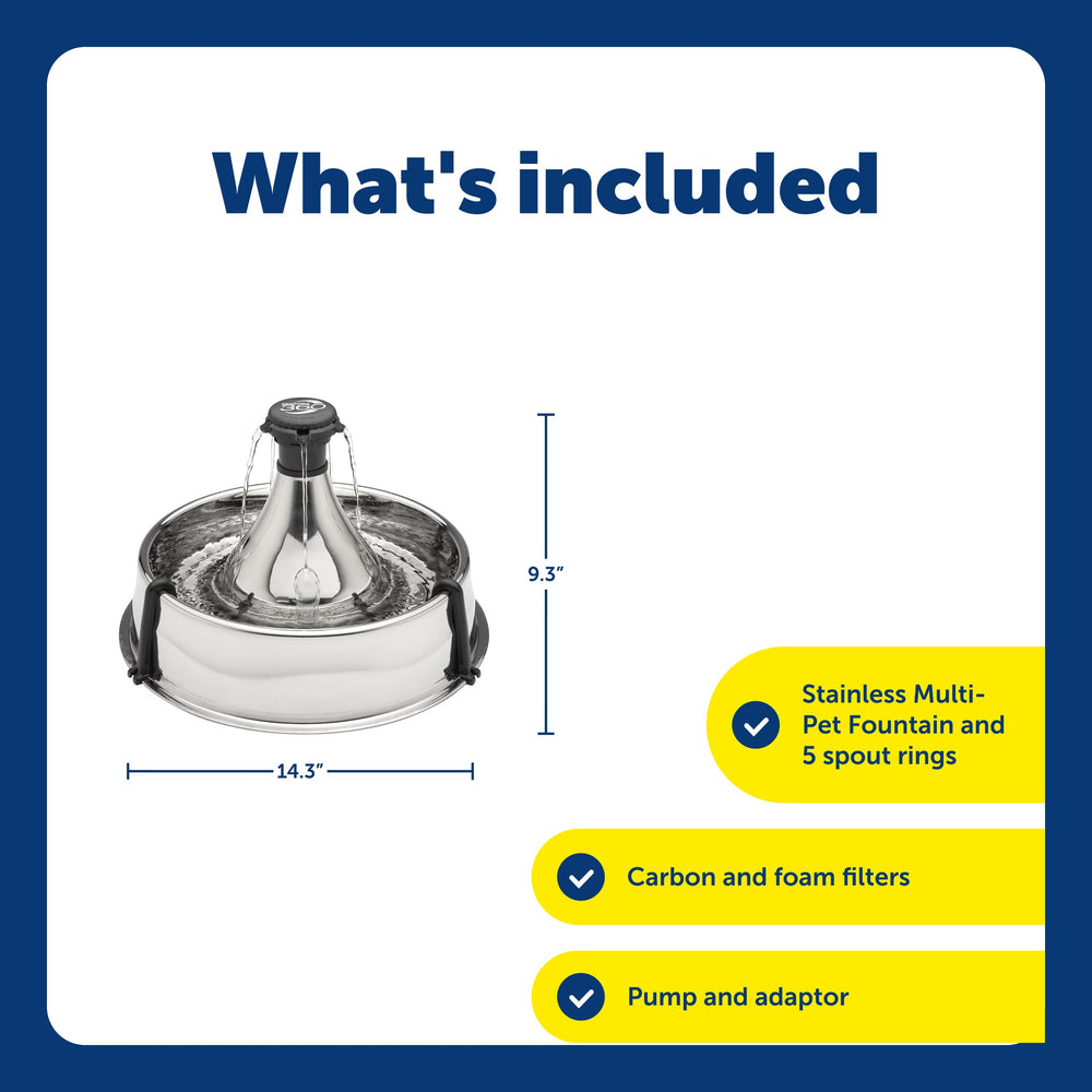 PetSafe Drinkwell flow adjustment top showcases customizable stream speed