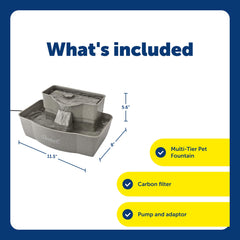 PetSafe Drinkwell Multi-Tier Fountain easy assembly for busy homes.