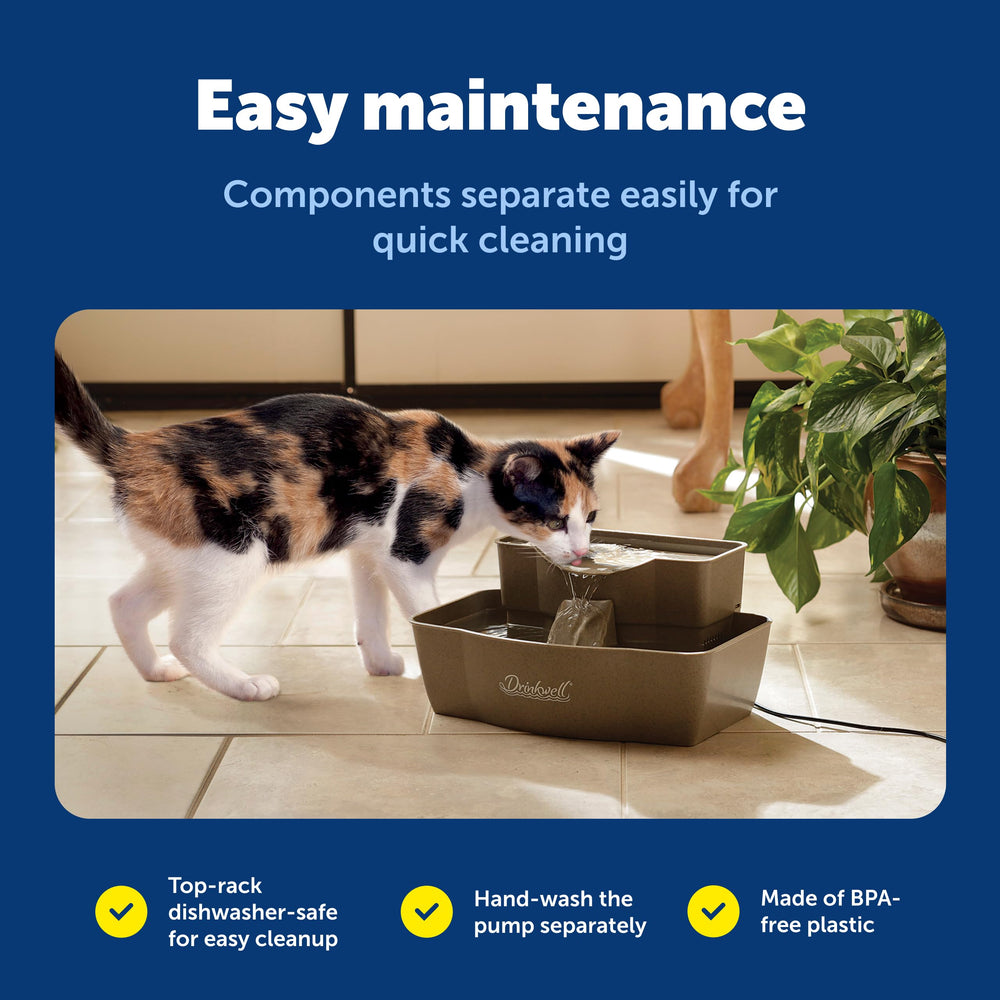 PetSafe Drinkwell Multi-Tier Fountain open-bowl design stays accessible during outages.