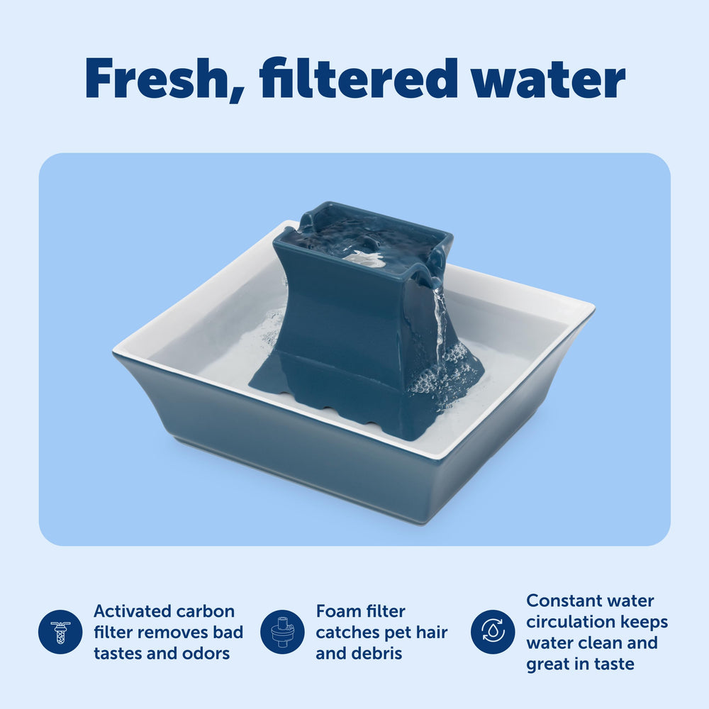 PetSafe Drinkwell Pagoda filtration system keeps water fresh and clean