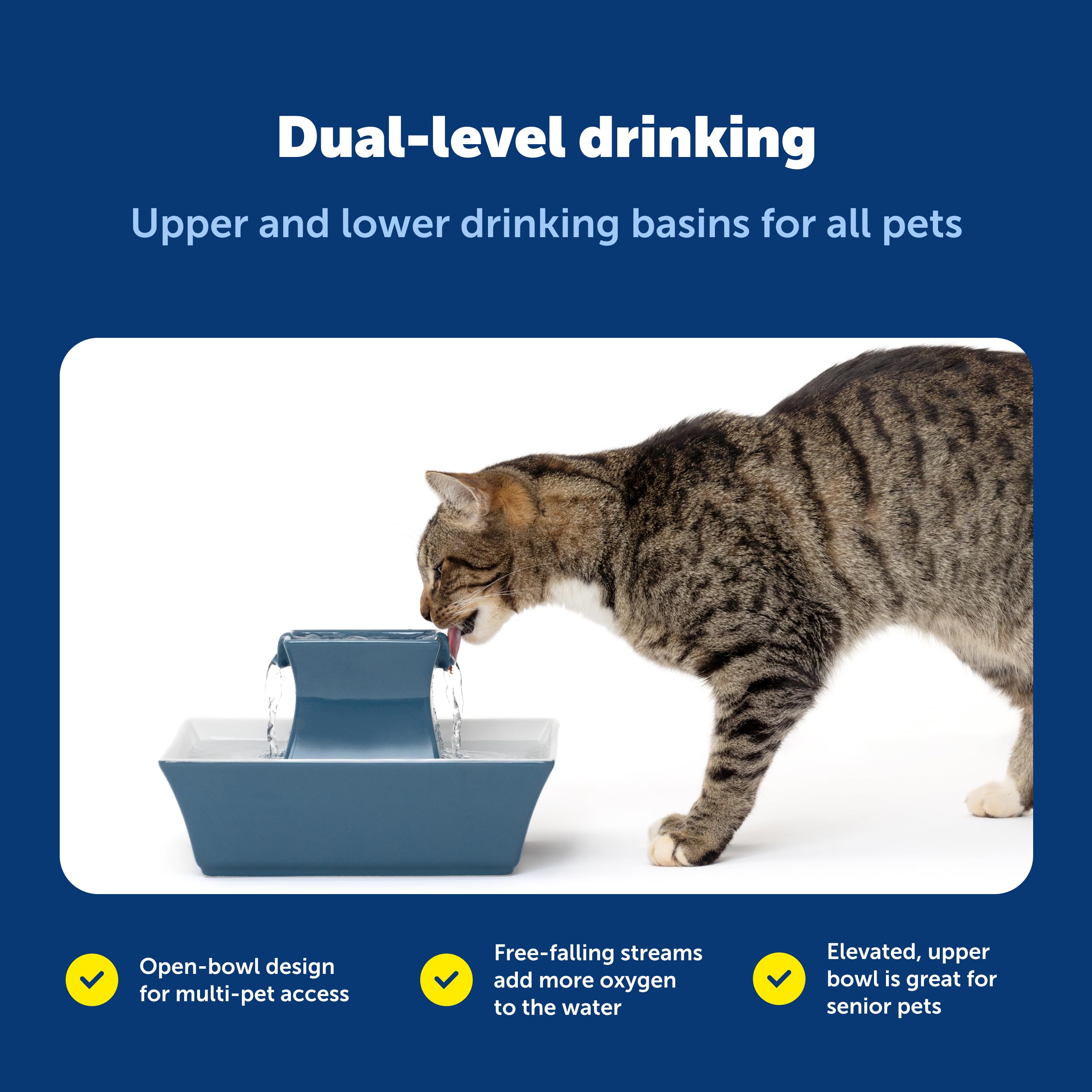 PetSafe Drinkwell Pagoda open-bowl design ensures access during power outages