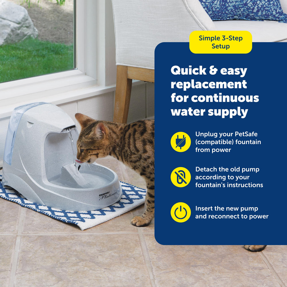 PetSafe replacement pump disassembles easily for quick cleaning