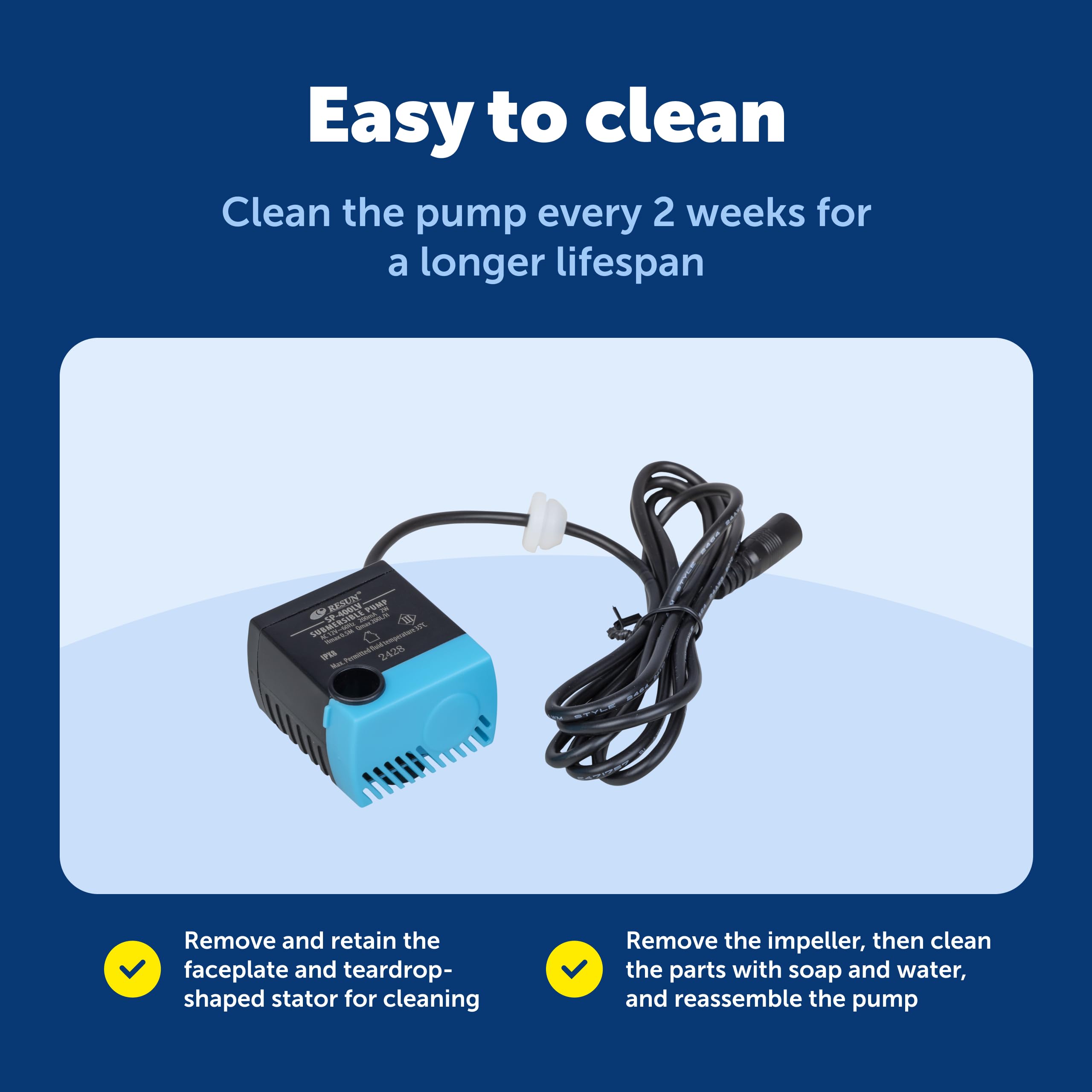 PetSafe Drinkwell pump disassembly for quick cleaning and maintenance