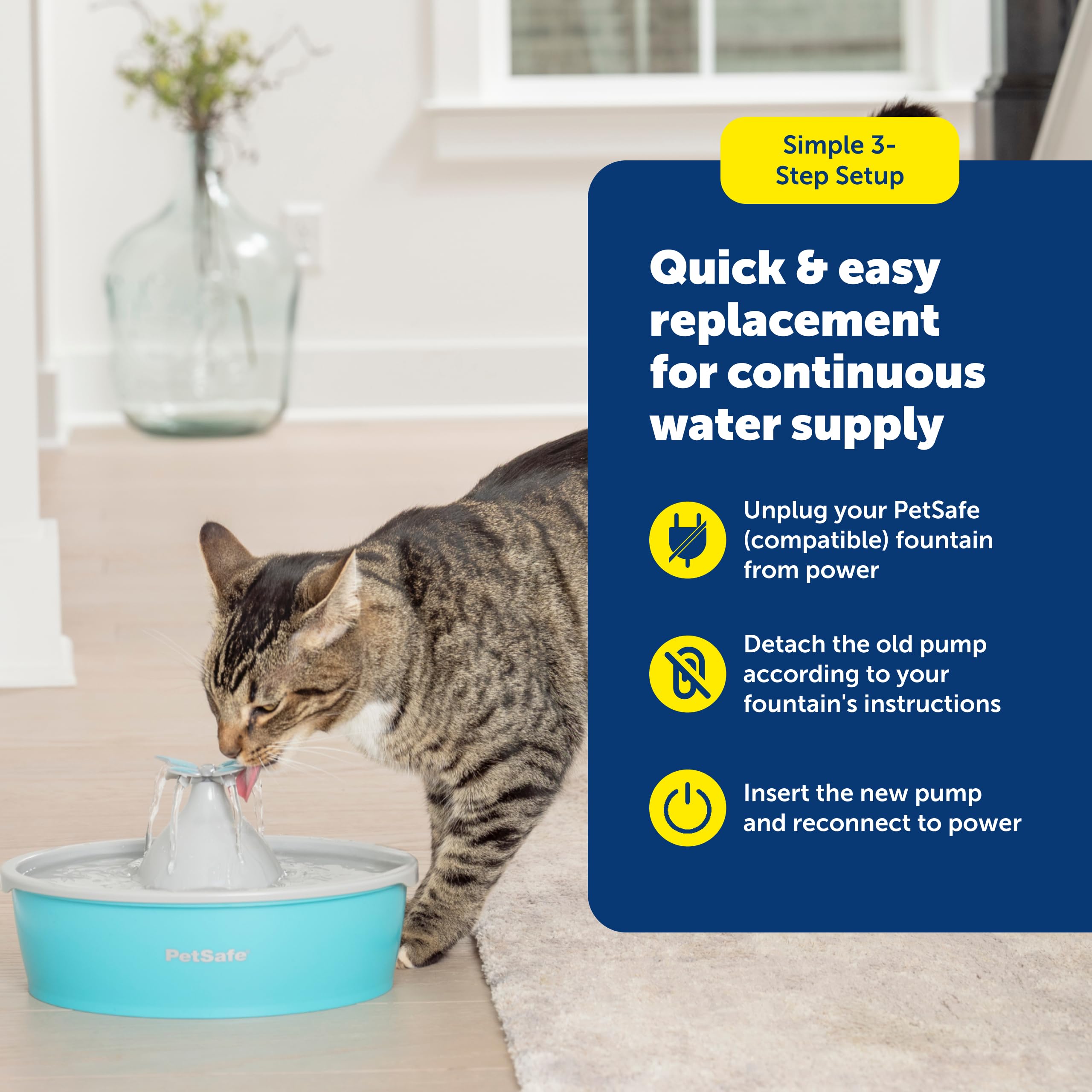 PetSafe Drinkwell power adaptor included for easy installation
