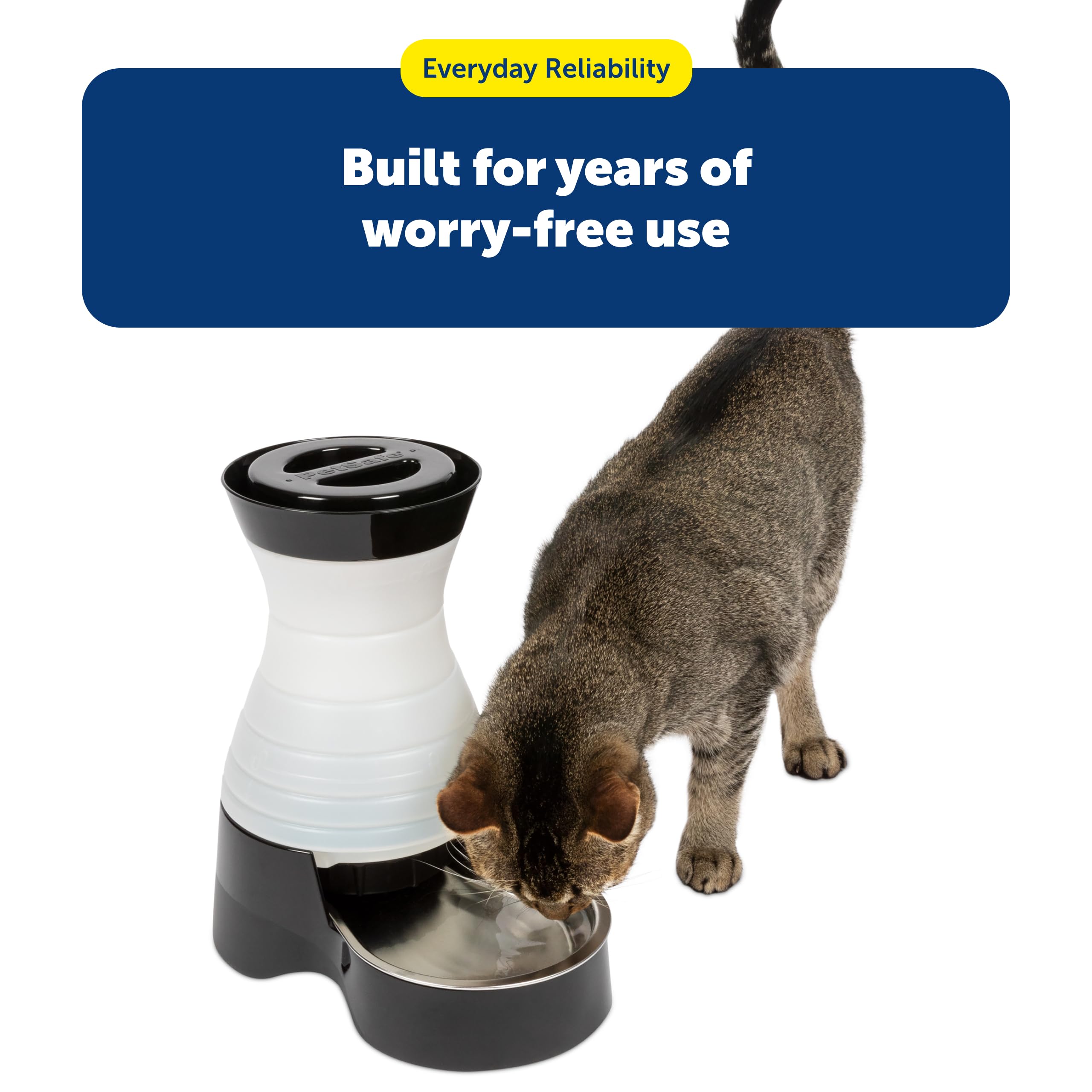 PetSafe durable plastic reservoir resists knocks and spills.