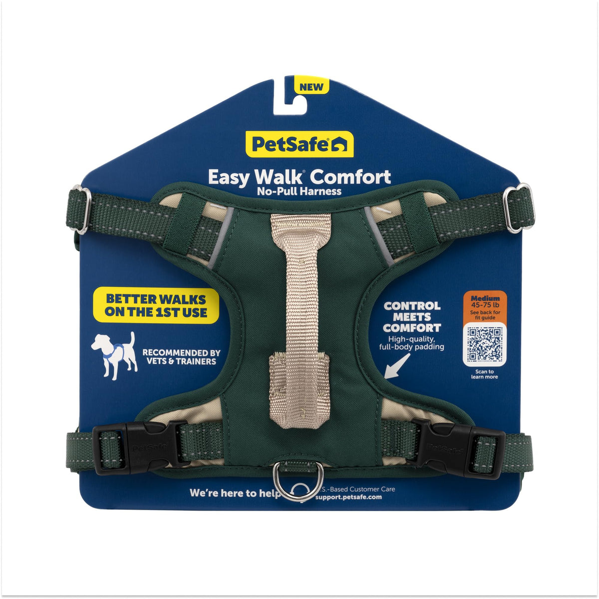 PetSafe Easy Walk Comfort harness front view showing no-pull design for calmer walks