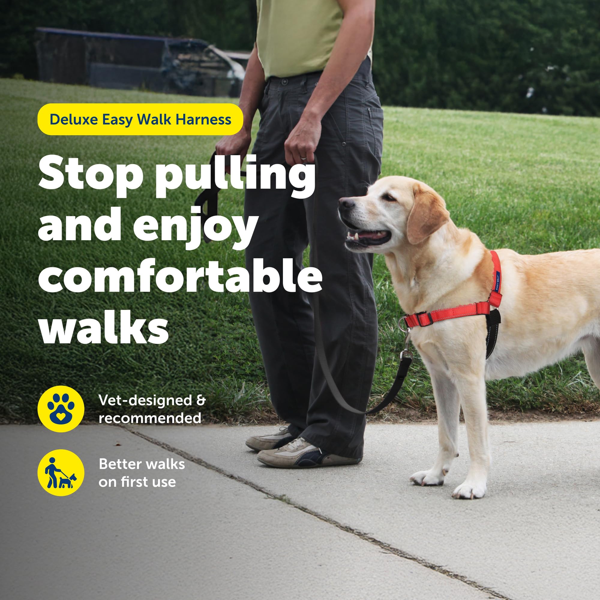 PetSafe Easy Walk Deluxe reflective strips improve night visibility on walks