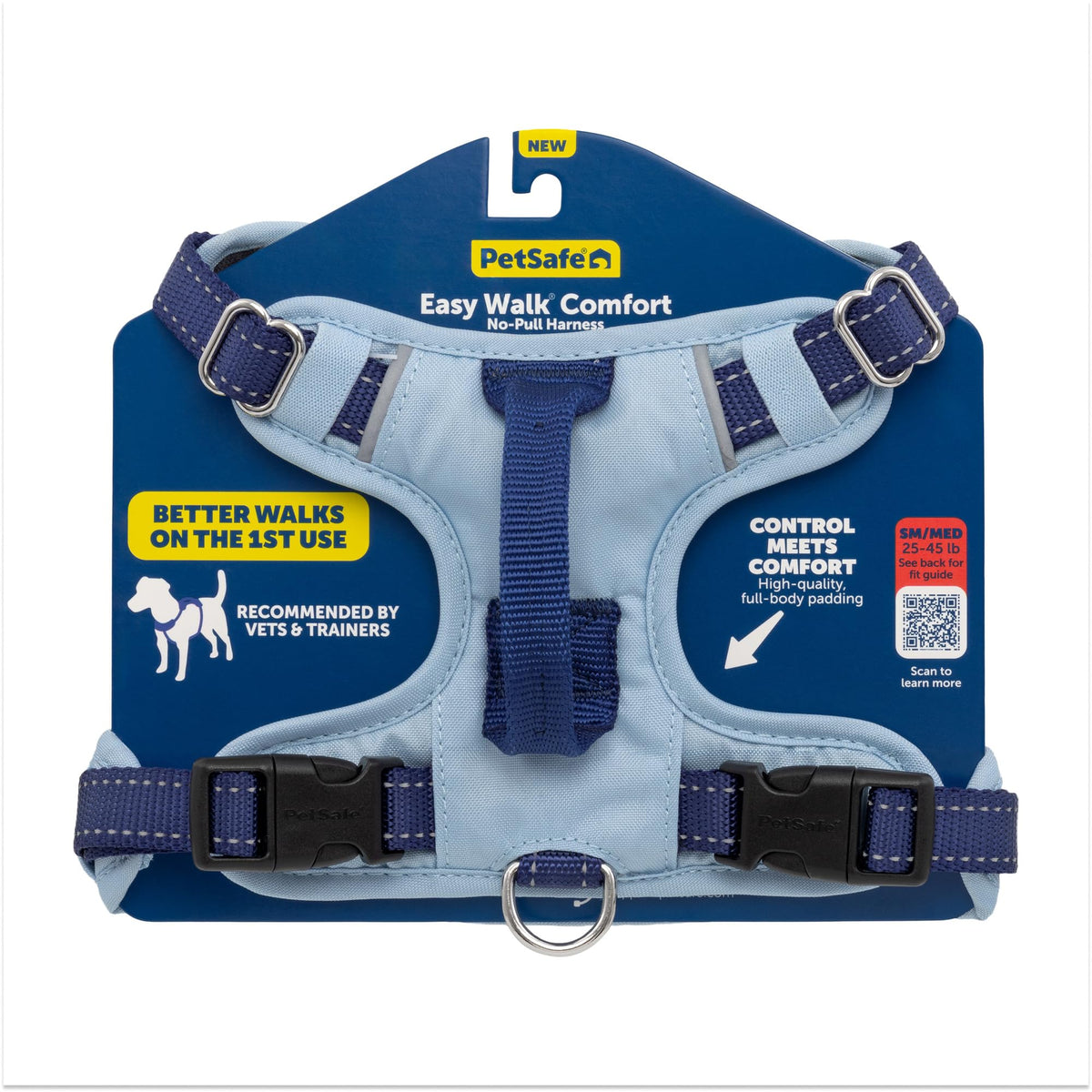 PetSafe Easy Walk front martingale loop guides your dog beside you to reduce pulling