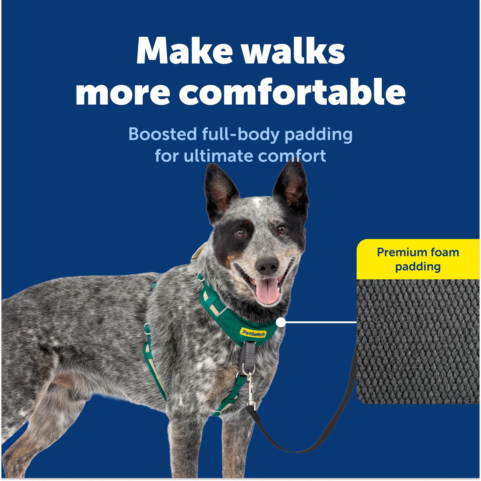 PetSafe Easy Walk Comfort harness highlighting full-body padding for comfortable daily wear