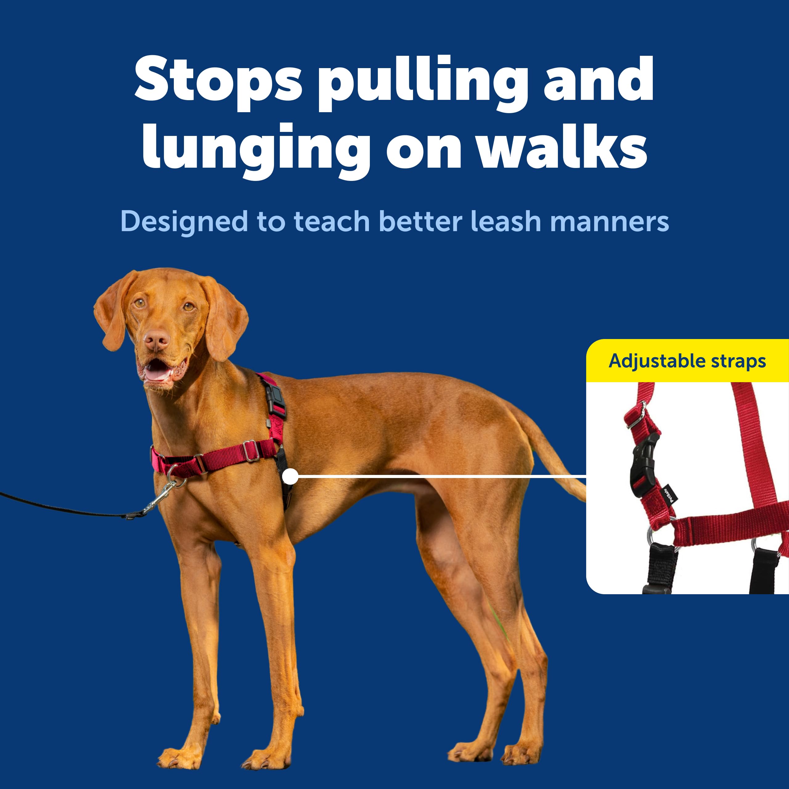PetSafe Easy Walk harness chest strap design reduces neck pressure for comfort