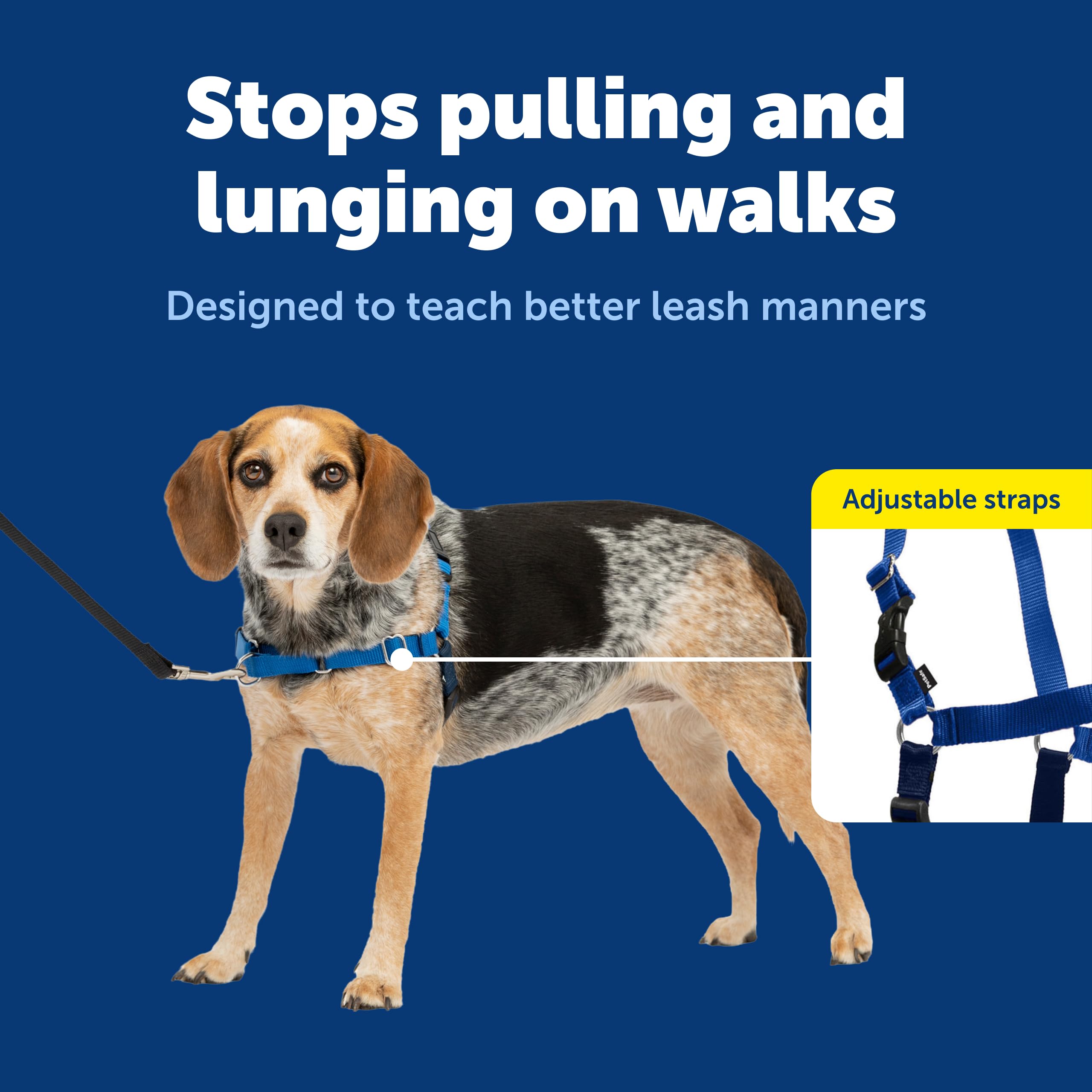 PetSafe Easy Walk patented martingale loop front view aids gentle steering.