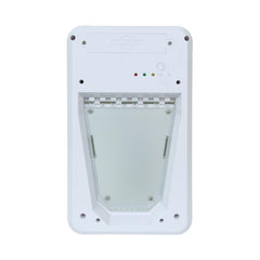 Petsafe electronic door key on collar enables automatic pet access.