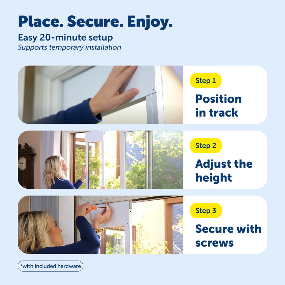 PetSafe Extreme Weather adhesive strips or screws offer flexible installation
