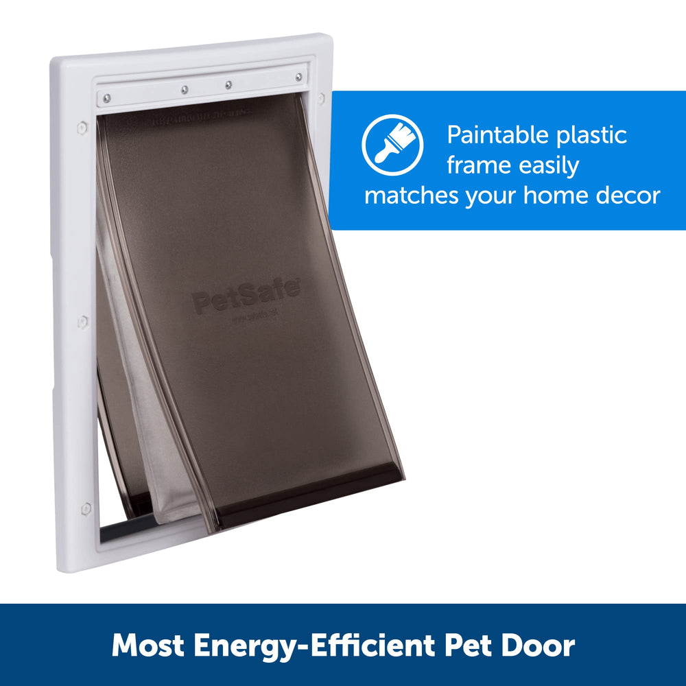 PetSafe Extreme Weather door center insulated flap detail highlighting added weather protection.