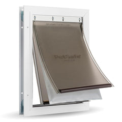 PetSafe Extreme Weather door front view with durable aluminum frame for daily pet access.