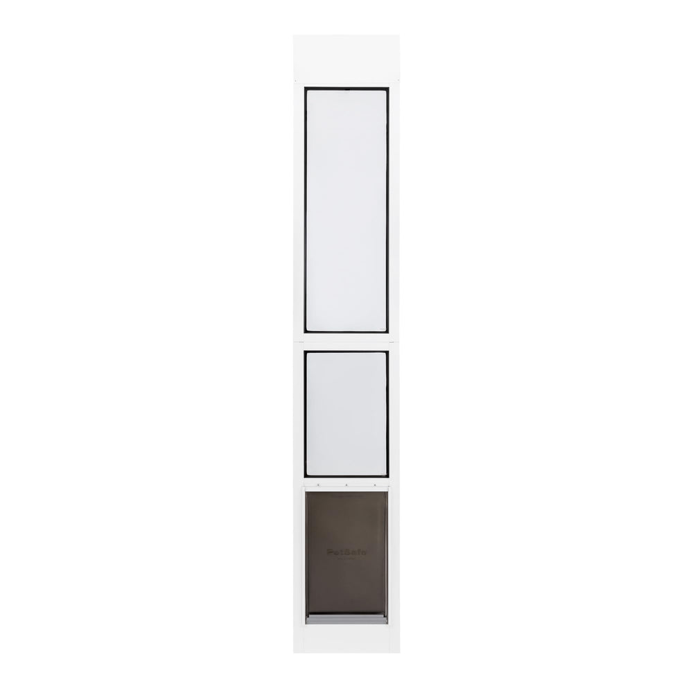 PetSafe Extreme Weather door panel installed in track for renter-friendly setup