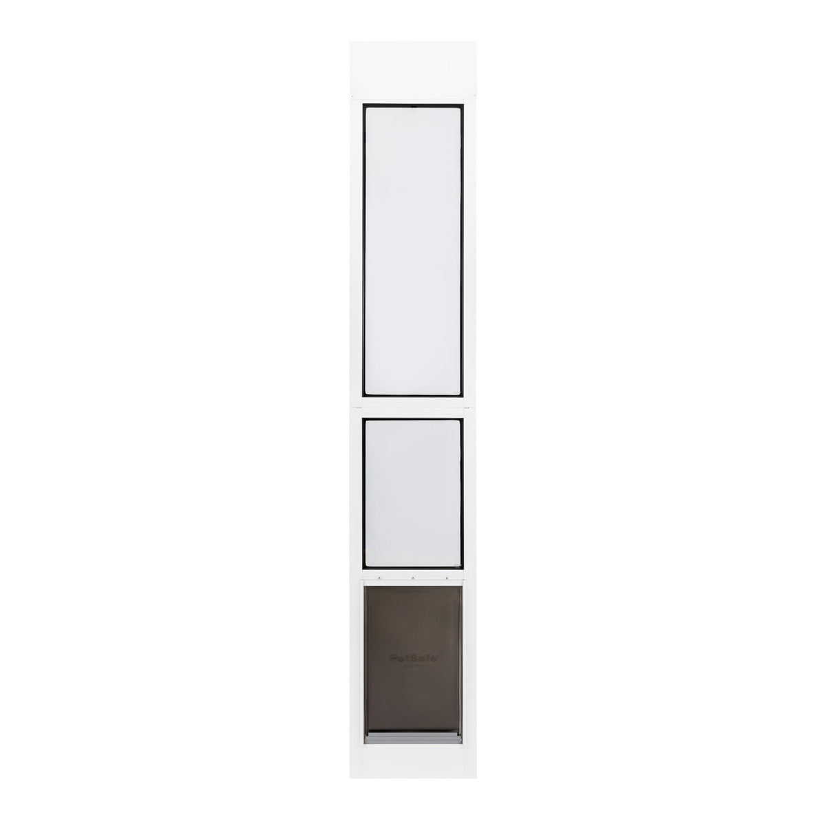 PetSafe Extreme Weather door panel installed in track for renter-friendly setup