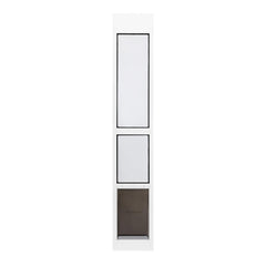 PetSafe Extreme Weather door panel installed in track for renter-friendly setup