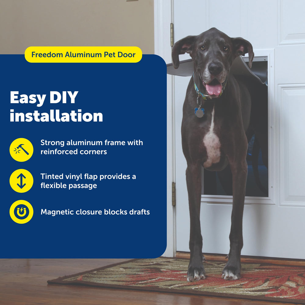 PetSafe Freedom tinted flap reduces drafts as pets pass through